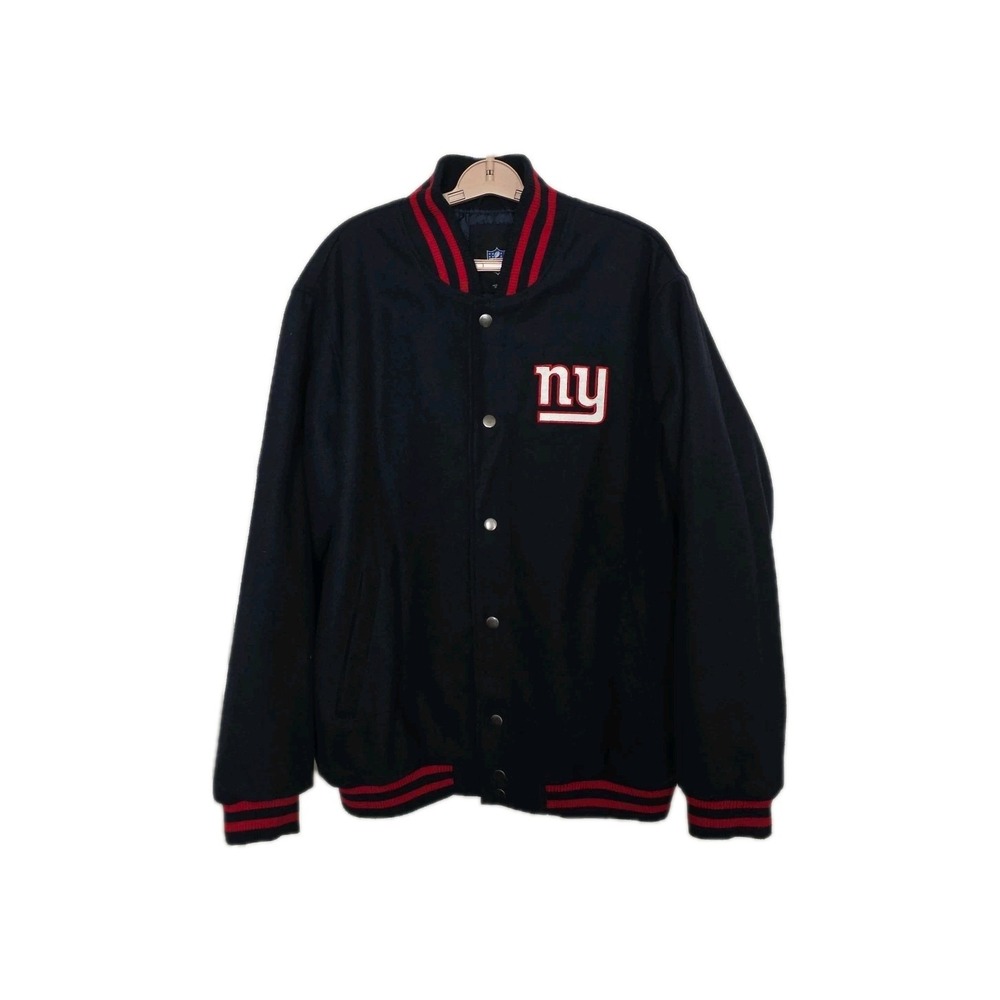 NFL NEW YORK GIANTS CLASSIC WOOL BLEND MEN'S VARSITY JACKET Size 2XL NAVY